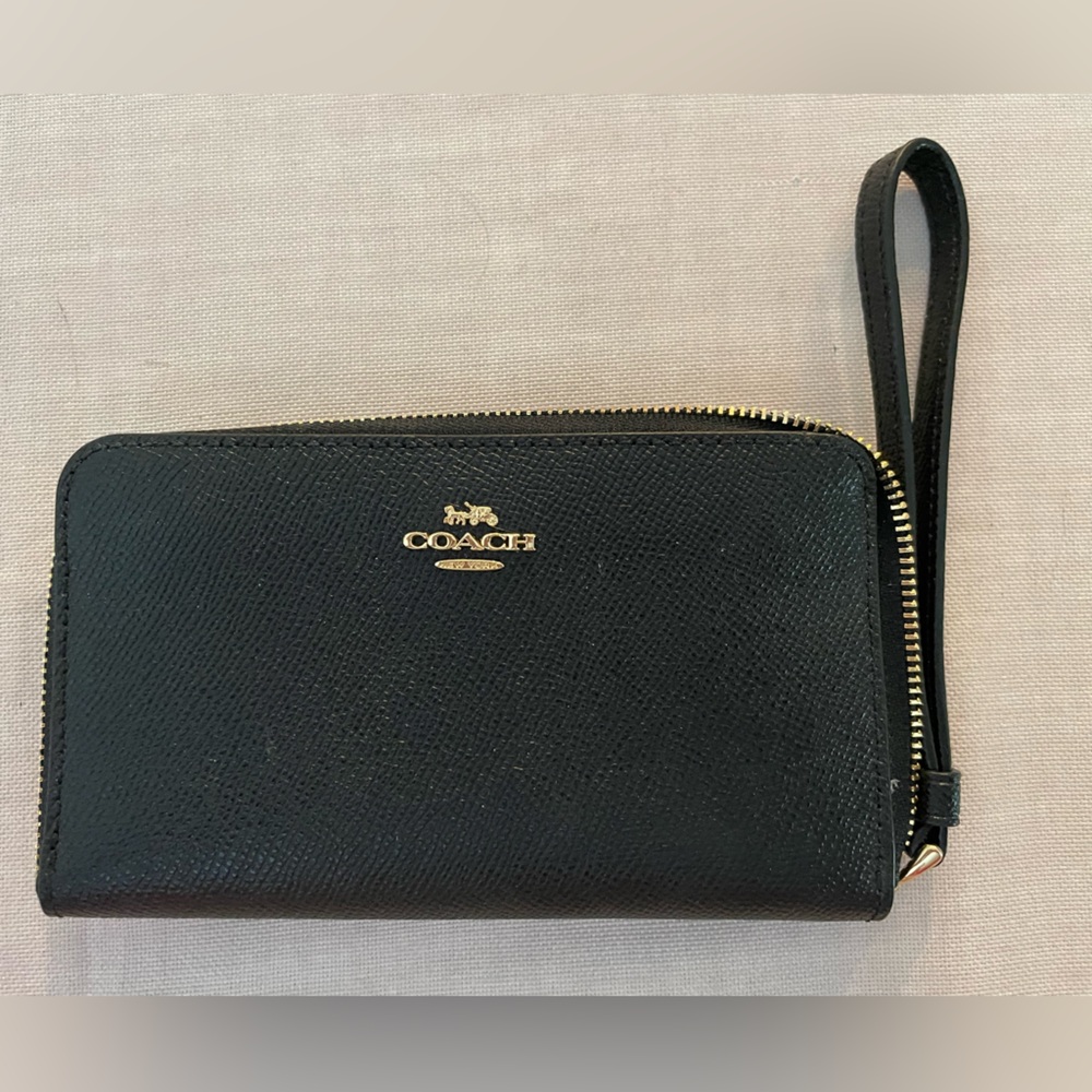Coach black wallet/wristlet